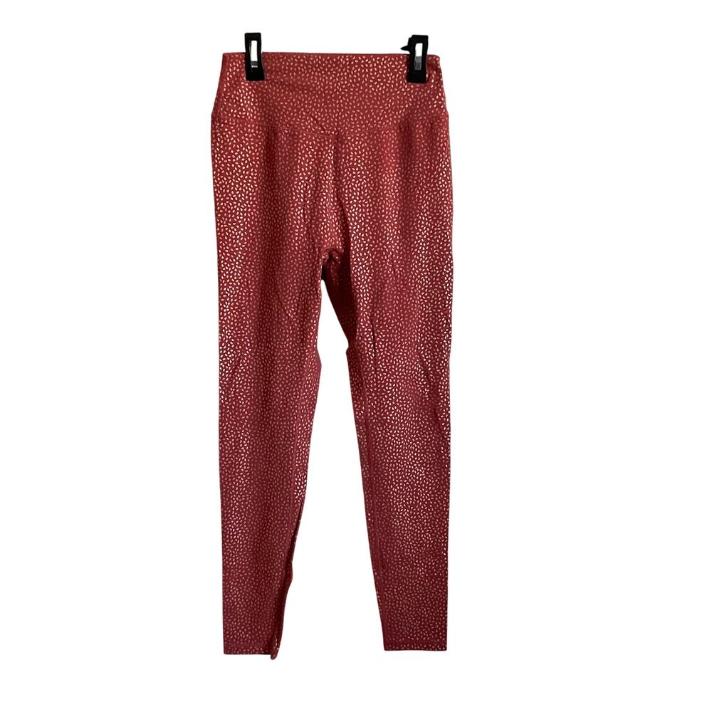 Buff Bunny Collection‎ Rosa Leggings - Rust Color with Gold Dots - Size Medium